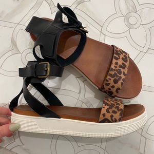 Cheetah Platform Sandals from Journey